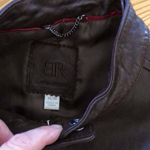 Banana Republic Leather Jacket, size M, Perfect condition. Dark Brown - Picture 3 of 11